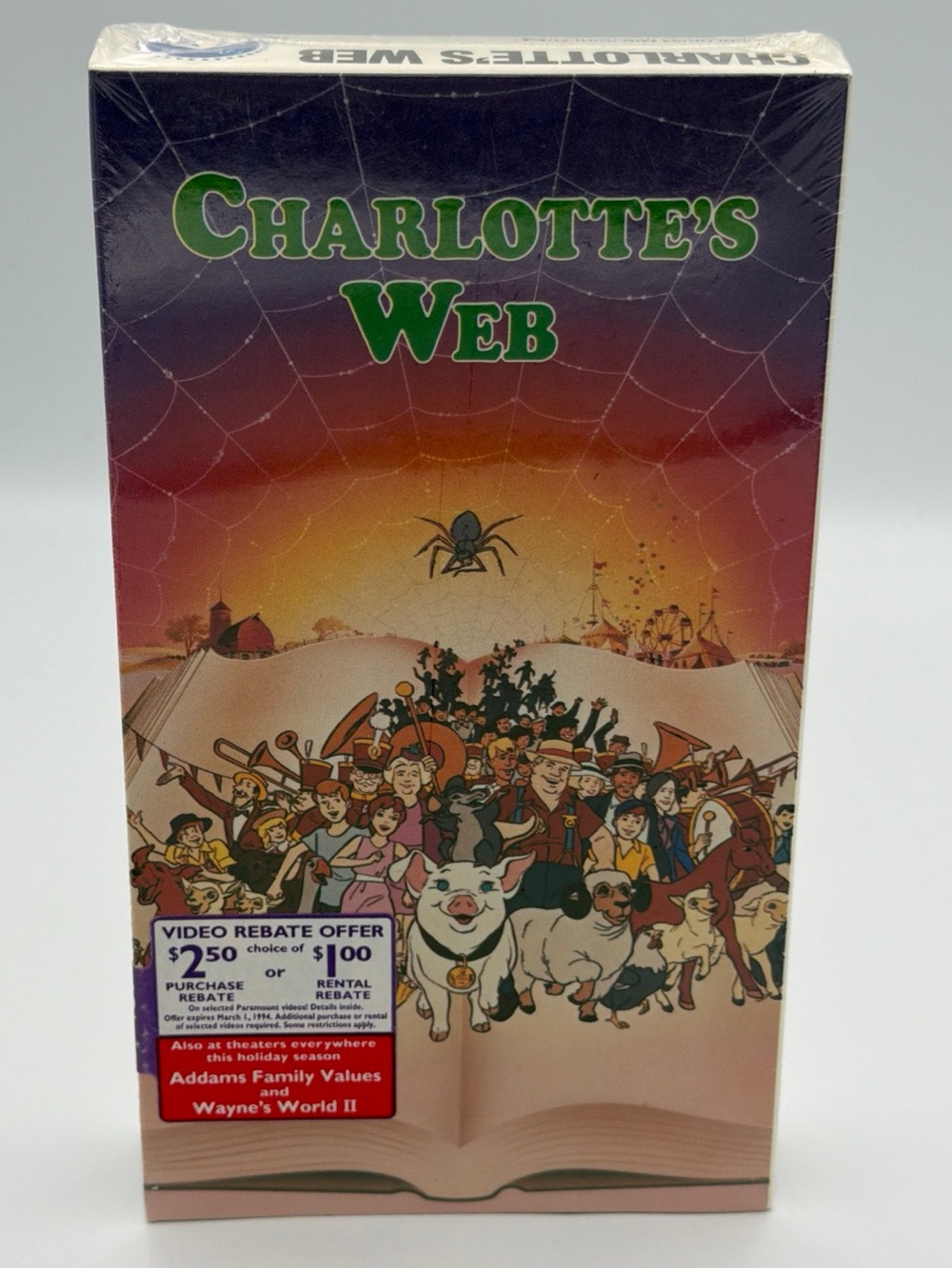 1972 Charlotte’s Web VHS Family Movie Kids Children Classic McDonalds SEALED NEW